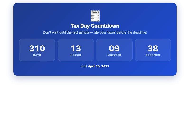Tax Day Countdown